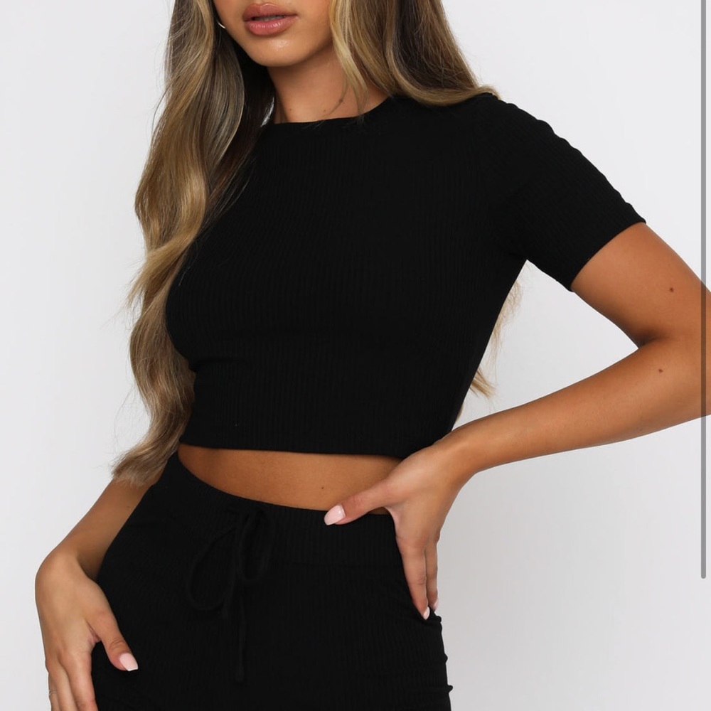 white fox crop top